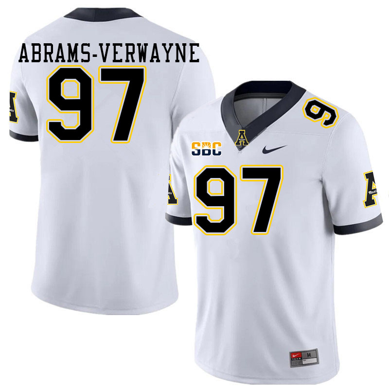 Men #97 Kevin Abrams-Verwayne Appalachian State Mountaineers College Football Jerseys Stitched Sale- - Click Image to Close